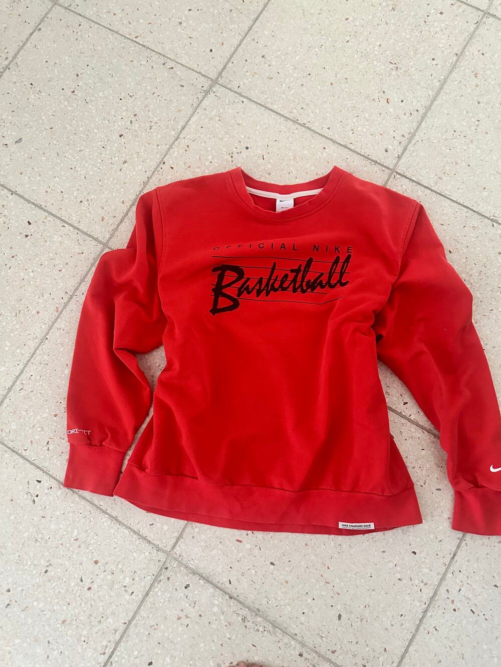 Mens Streetwear Athletic NIKE Basketball crew neck sweatshirt red size large